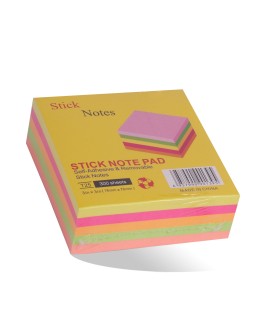 STICK NOTE 75*75 300F FLUO ASS