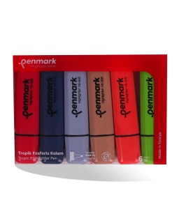 POCH 6 MARQ FLUO TROPIK PENMARK