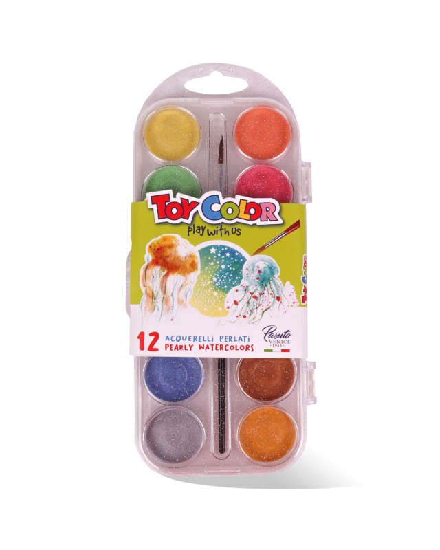 AQUARELE 12 GLITTER TOY COLOR