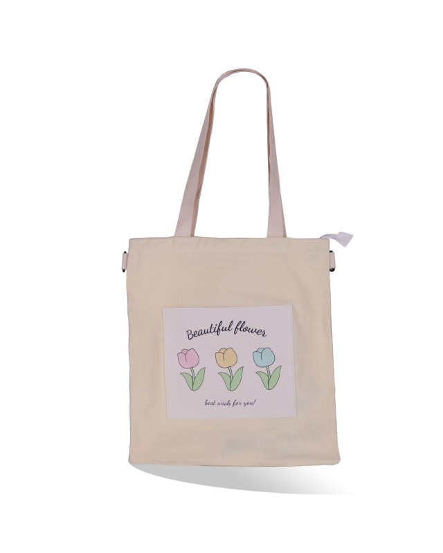 TOTE BAG DOUBLE TOP425-2 BEAUTIFUL FLOWER