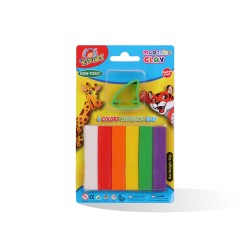 PATE A MODELER DE 6 + 1 MOULE KIDART