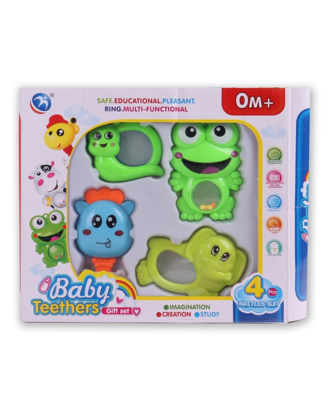 COFFRET 4 HOCHET BABY TEETHERS TOP565-20