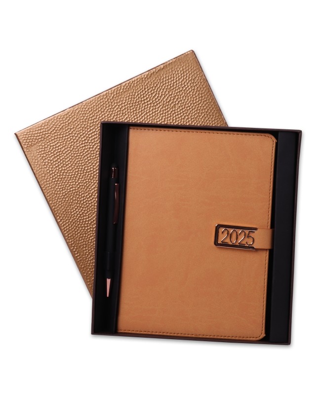 BOX AGENDA HAPPY S.CUIR + STYLO