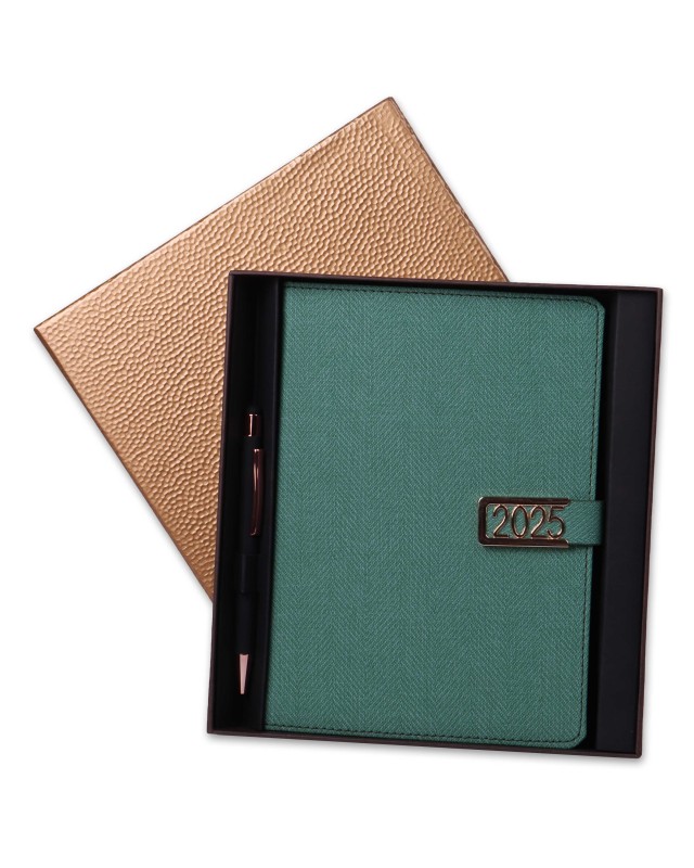 BOX AGENDA HAPPY S.CUIR + STYLO