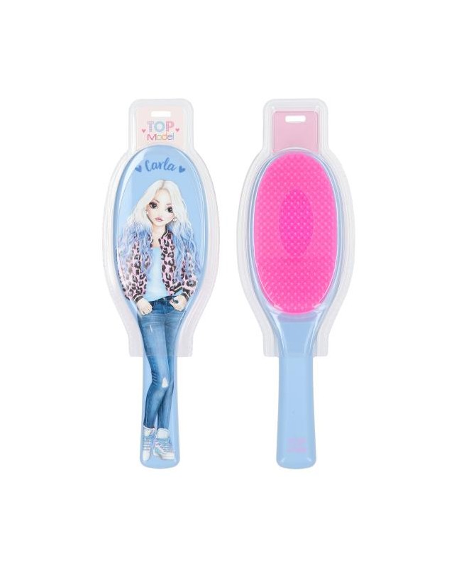 BROSSE CHEVEUX AVEC TEXTE bleu
