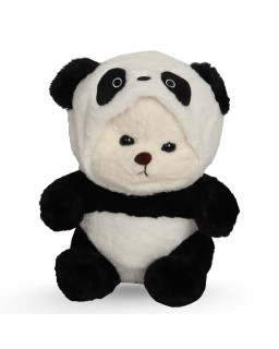 PELLUCHE OURS + PANDA 2IN1 40CM