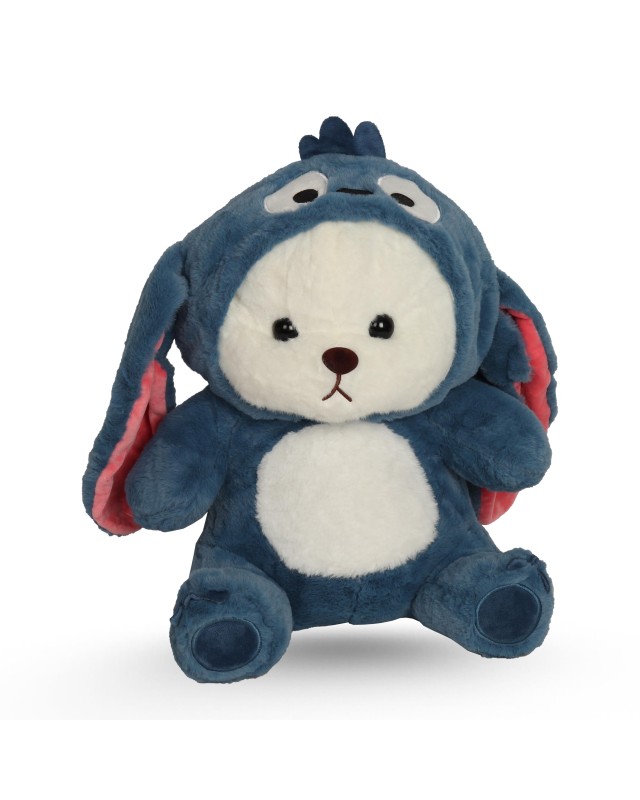 PELLUCHE OURS + STITCH 2IN1 30CM