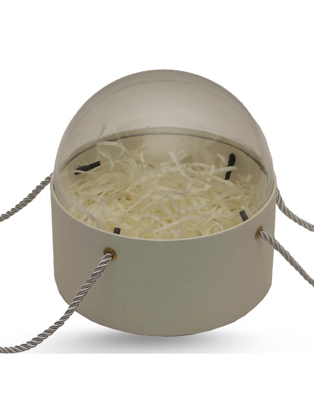 COFFRET CADEAU ROND CRISTAL + RUBAN