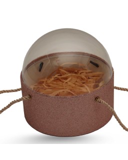 COFFRET CADEAU ROND CRISTAL + RUBAN