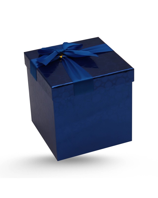 COFFRET CADEAU CARRE POINTI METALISE T4