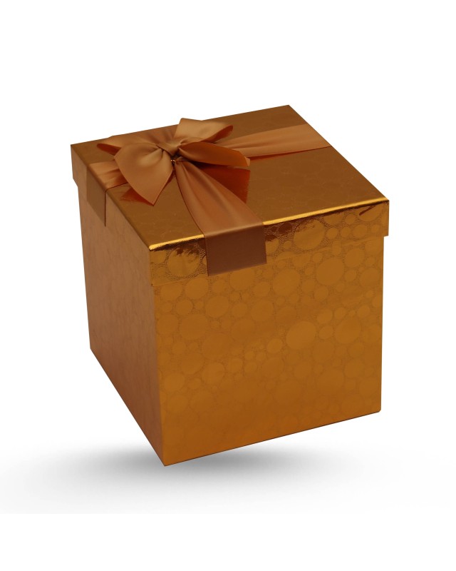 COFFRET CADEAU CARRE POINTI METALISE T4