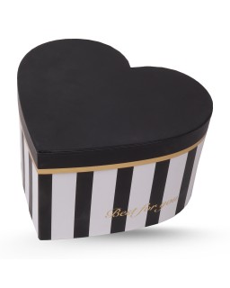 COFFRET CADEAU COEUR NOIR/BLANC T3