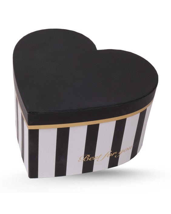COFFRET CADEAU COEUR NOIR/BLANC T3