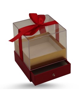 COFFRET CADEAU CARRE CRISTAL 2 ETAGES