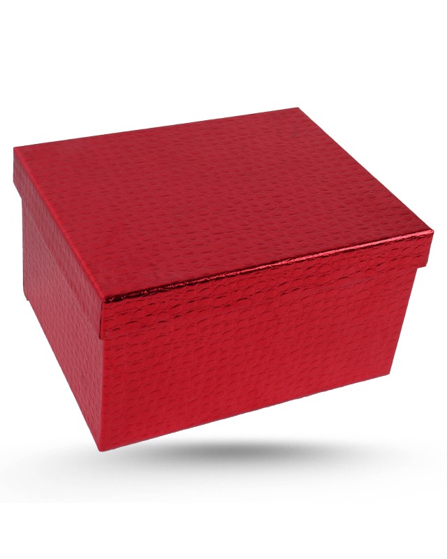 COFFRET CADEAU CARRE CROCO METALISE T5