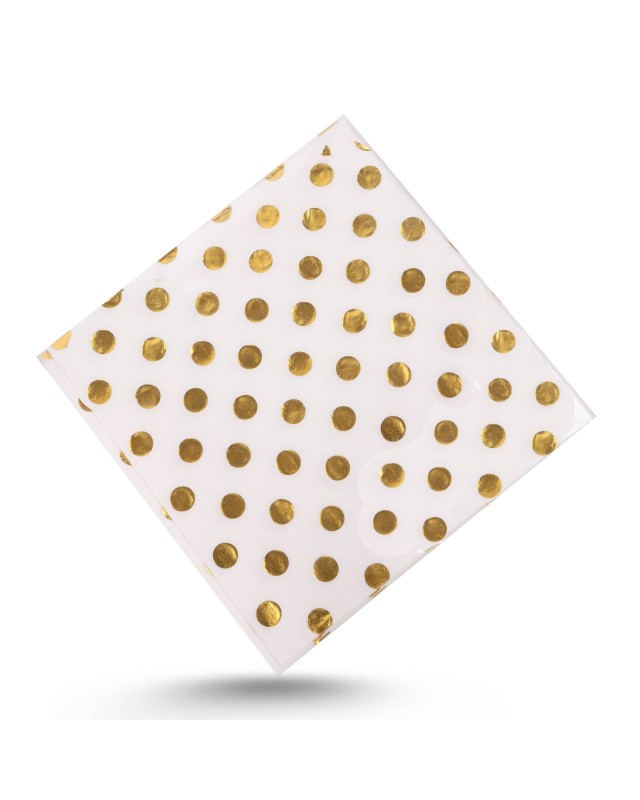 SERVIETTE ANNIVERSAIRE Doré 20PCS