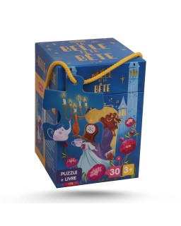 PUZZLE+LIVRE LA BELLE ET LA BETE SASSI