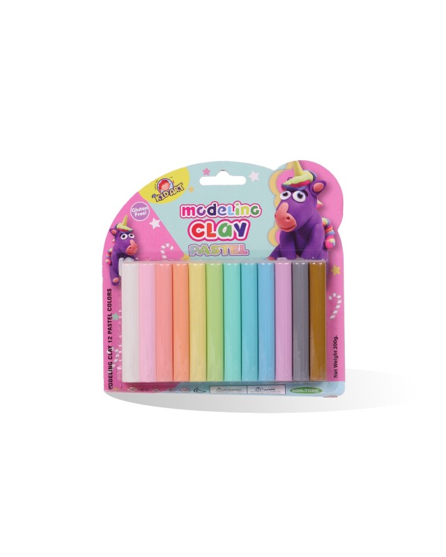 PATE A MODELER DE 12 PASTEL KIDART