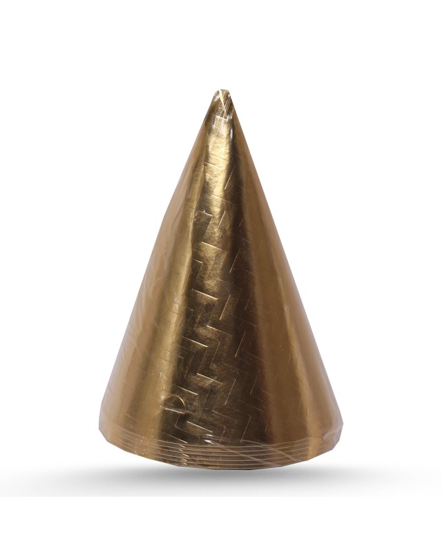 CHAPEAU ANNIVERSAIRE 6PCS ARGENT DORÉ