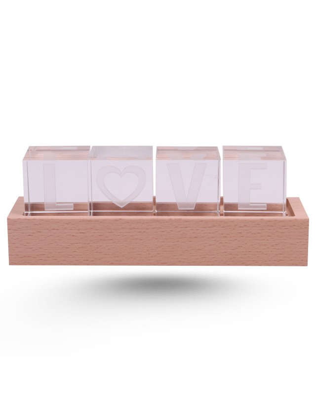 CUBE LOVE LUMINEUX BOIS TOP415-12