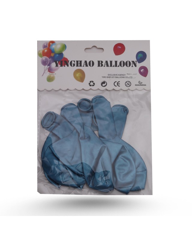 BALLON 6PCS UNI METALISÉ
