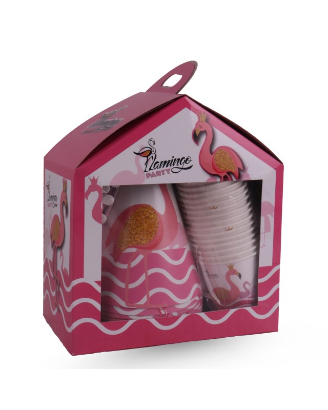 COFFRET ANNIVERSAIRE THEME FLAMINGO