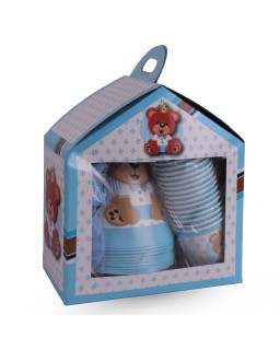 COFFRET ANNIVERSAIRE THEME OEURS BLEU