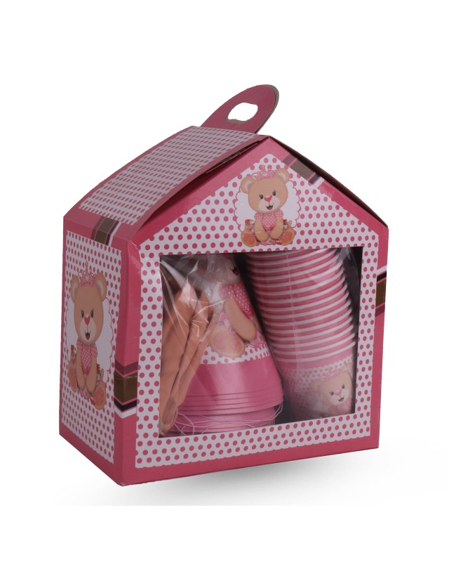 COFFRET ANNIVERSAIRE THEME OEURS ROSE