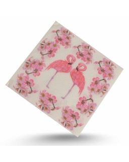 SERVIETTE THEME FLAMINGO