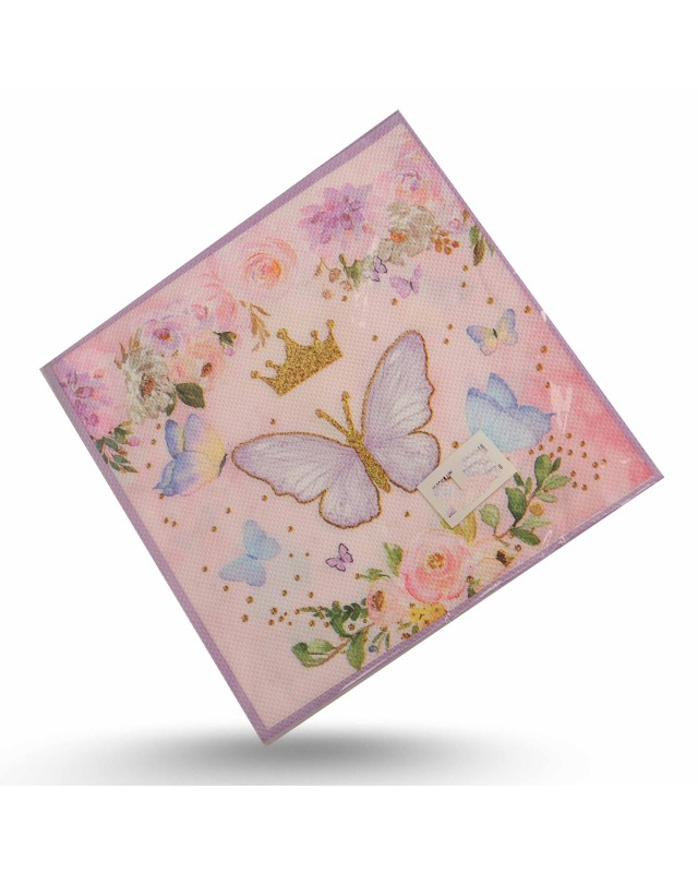 SERVIETTE THEME BUTTERFLY