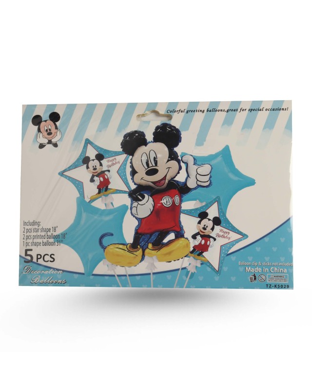 BALLON GONFLABLE THEME MCKEY 5PCS