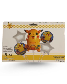 BALLON GONFLABLE THEME PIKACHU 5PCS