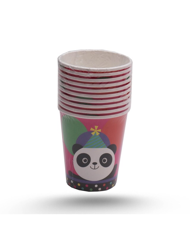 GOBELET ANNIVERSAIRE 10 PCS THEME PANDA