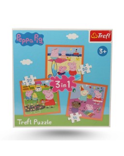 PUZZLE 3IN1 PEPPA PIG TREFL