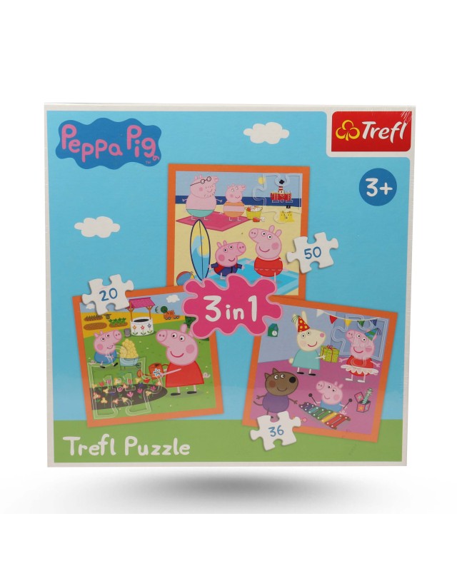 PUZZLE 3IN1 PEPPA PIG TREFL