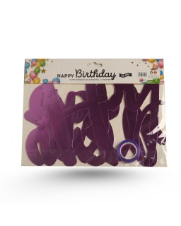 GUIRLANDE HAPPY BIRTHDAY METALISEE