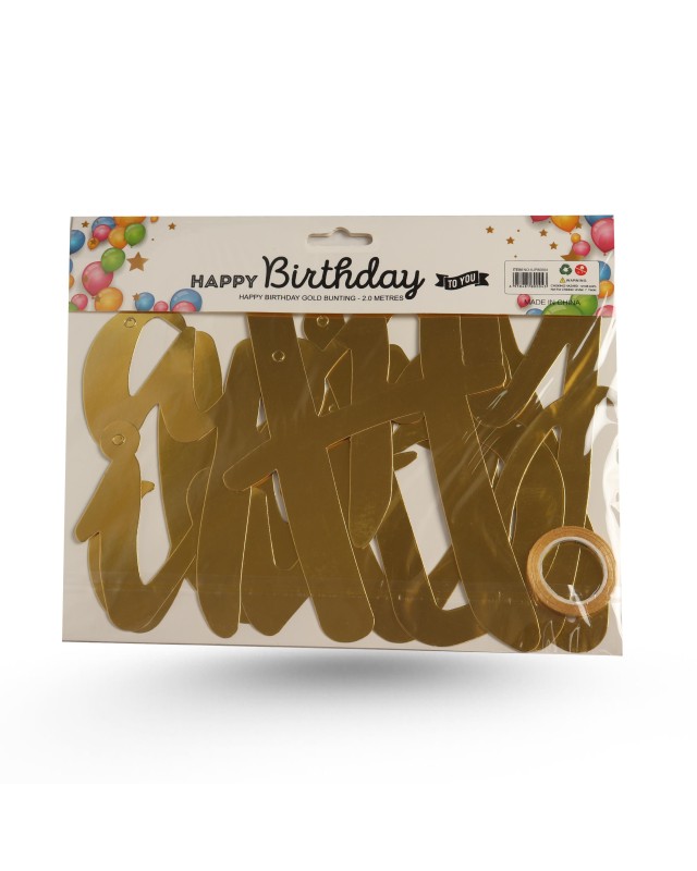 GUIRLANDE HAPPY BIRTHDAY METALISEE