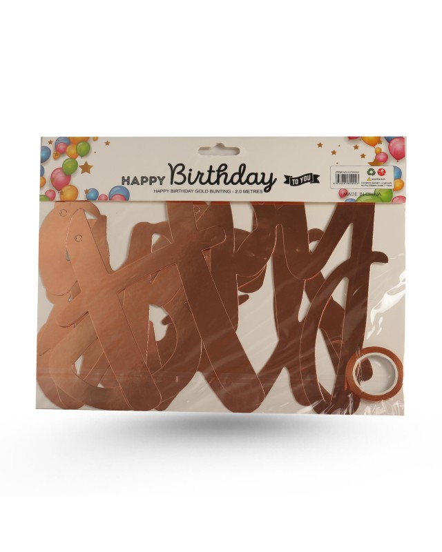 GUIRLANDE HAPPY BIRTHDAY METALISEE