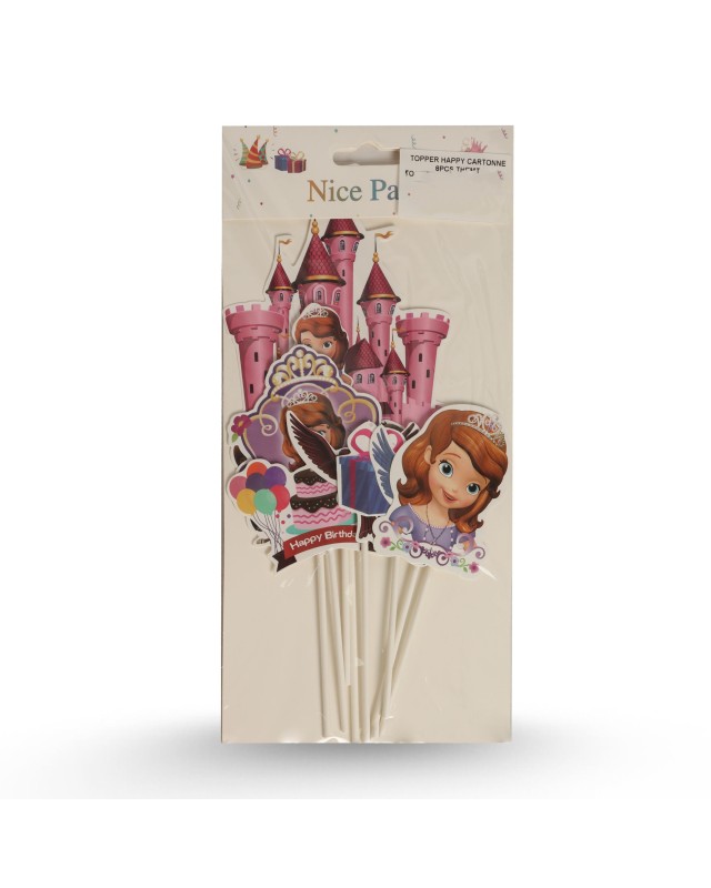 TOPPER HAPPY CARTONNE 8PCS THEME SOFIA