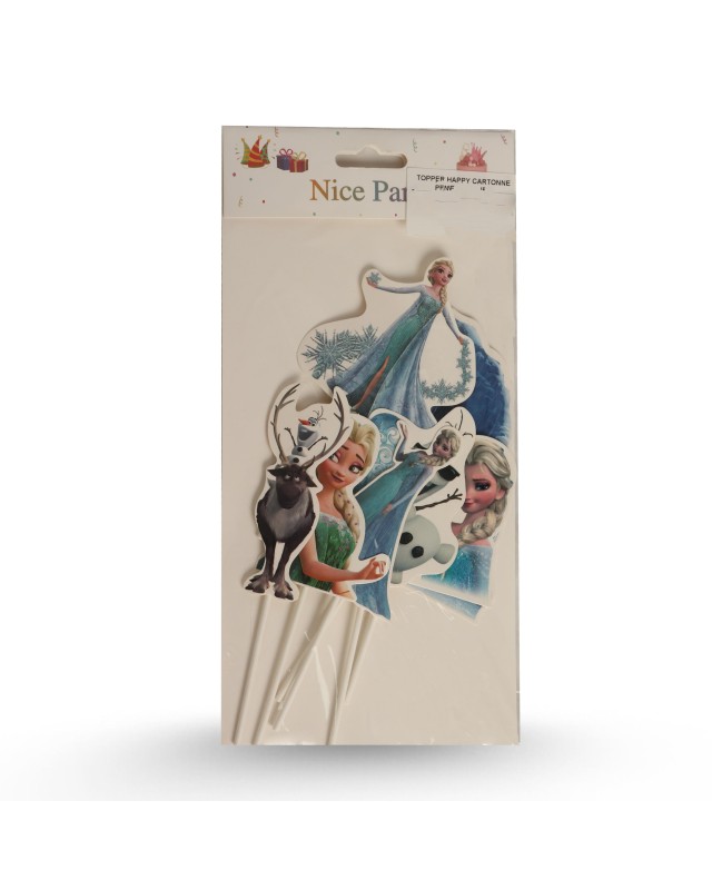 TOPPER HAPPY CARTONNE 8PCS THEME FROZEN