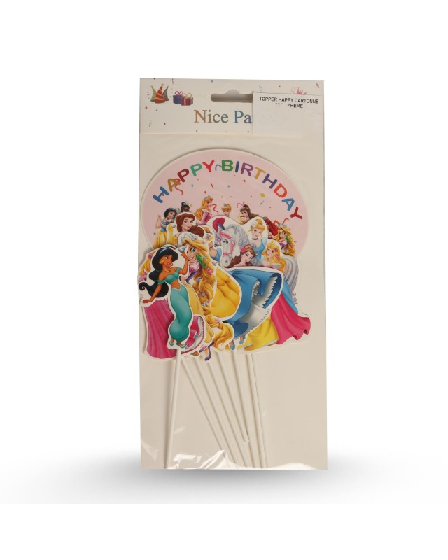 TOPPER HAPPY CARTONNE 8PCS THEME PRINCESS