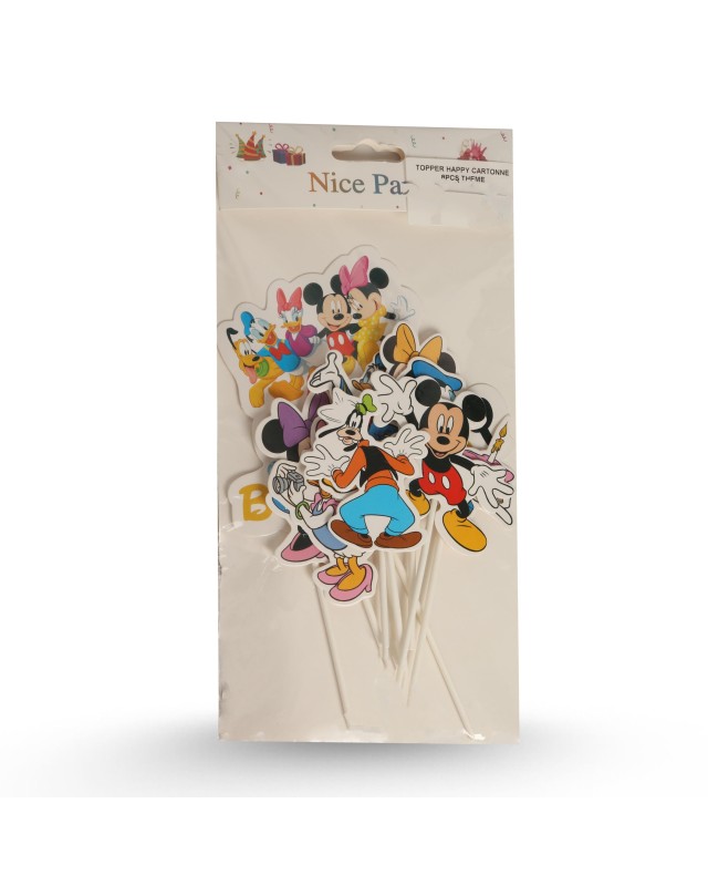 TOPPER HAPPY CARTONNE 8PCS THEME MICKEY