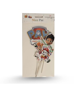 TOPPER HAPPY CARTONNE 8PCS THEME PAW PATROL