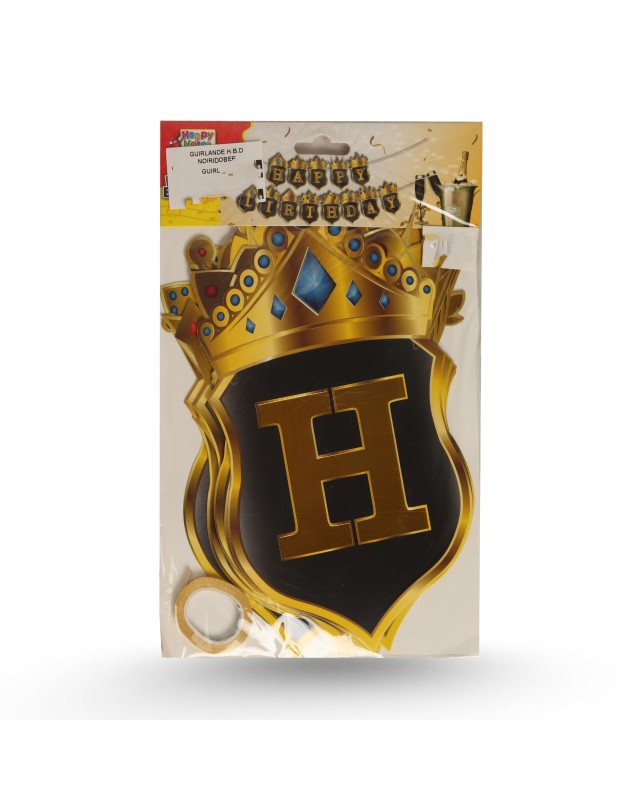 GUIRLANDE H.B.D NOIR/DOREE