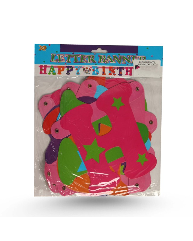GUIRLANDE HAPPY BIRTHDAY CARTONEE