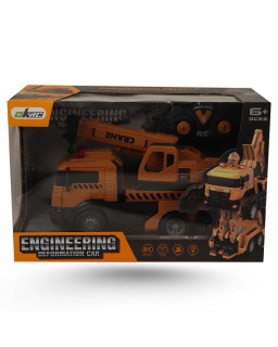 CAMION GRUE TRANSFORMABLE + COMMANDE