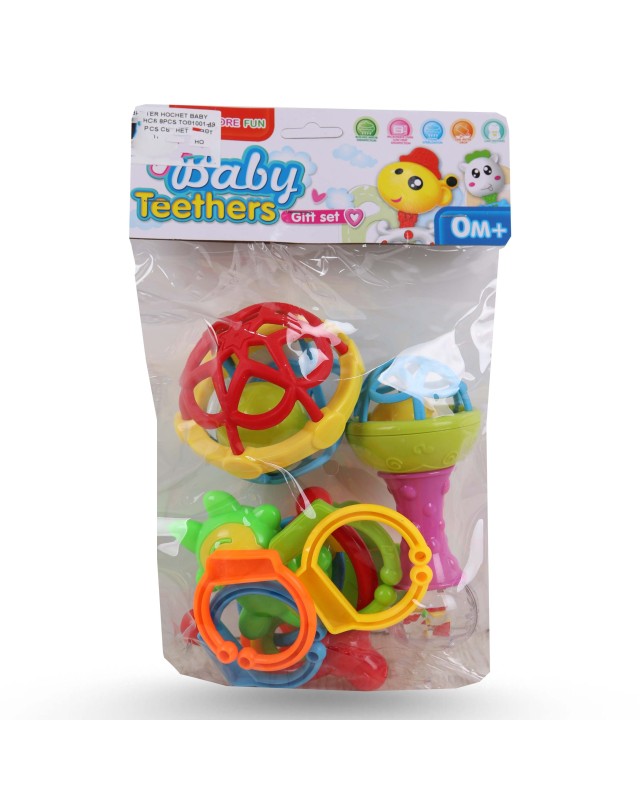 BLISTER HOCHET BABY TEETHERS 8PCS