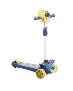 TROTINETTE SCOTTER BUBBLE BLEU/JAUNE