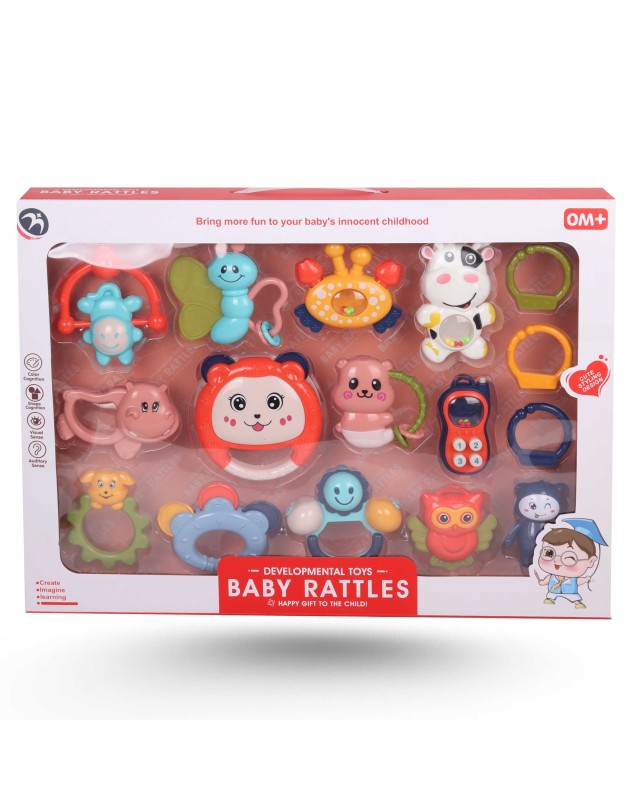 COFFRET HOCHET BABY RATTLES 16PCS