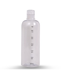 BOUTEILLE D'EAU TRANSPARENT AVEC DURÉE